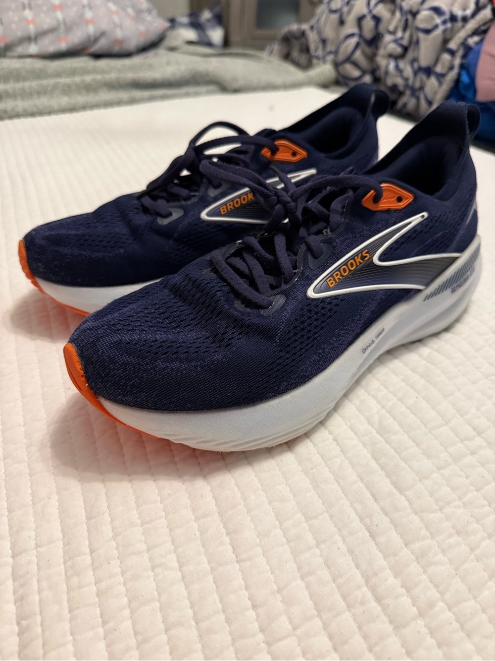 Brooks Men's Navy and Orange Running Shoes